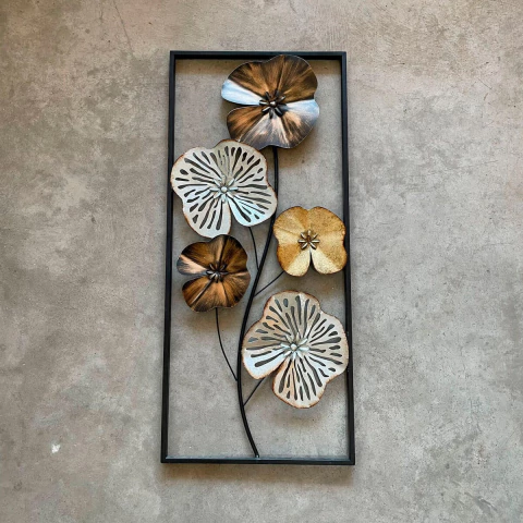 CUADRO DE METAL FLOR 7411