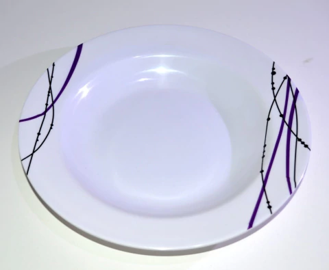 PLATO HONDO MELAMINA LILA 23CM