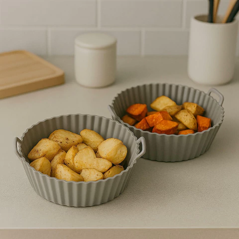 SET X2 MOLDES DE SILICONA PARA AIR FRYER HUDSON - comprar online