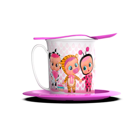 SET TAZA Y PLATO CRY BABIES