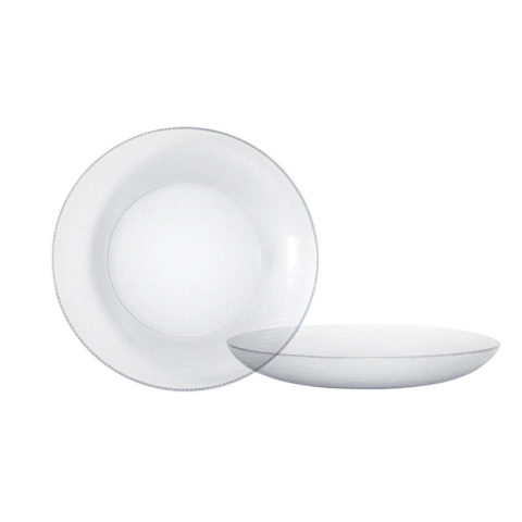 PLATO HONDO DE VIDRIO GOLD DURAX