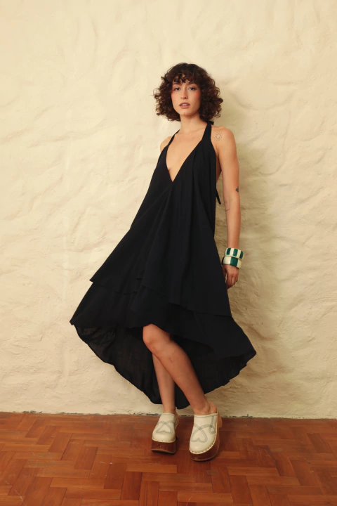 VESTIDO SAMBA DE RODA PRETO - comprar online