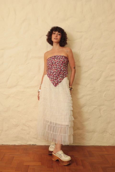 SAIA CAMADAS TULE OFF - comprar online