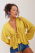 BLUSA BABADO COM MANGAS VERDE LIMA