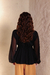 BLUSA BABADO COM MANGAS PRETA - comprar online