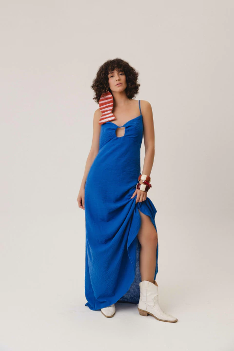 VESTIDO FUXICO AZUL BIC