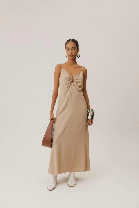 VESTIDO ARO BEGE - comprar online