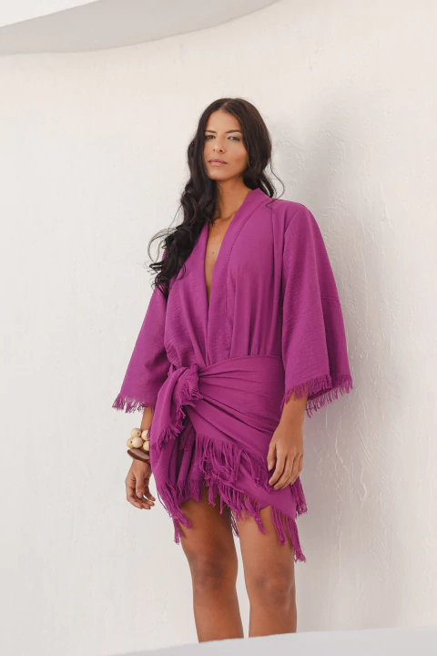 KIMONO BALI FÚCSIA - comprar online