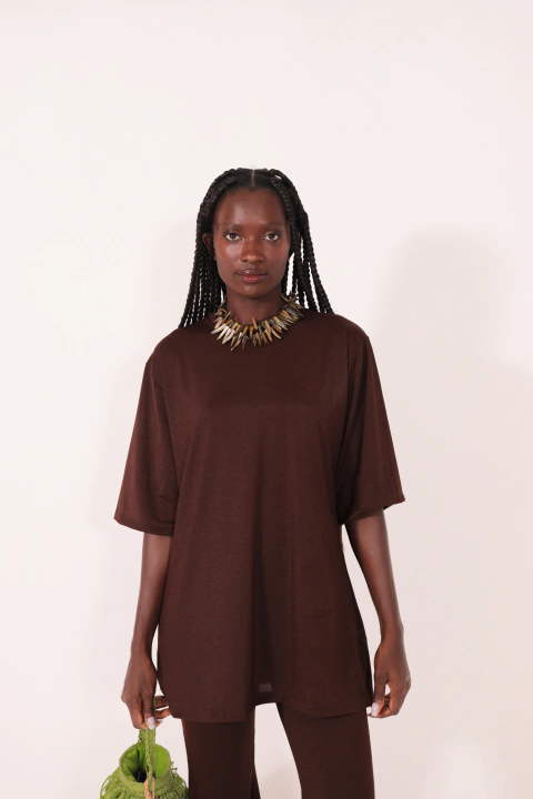 BLUSÃO DE MALHA COFFEE