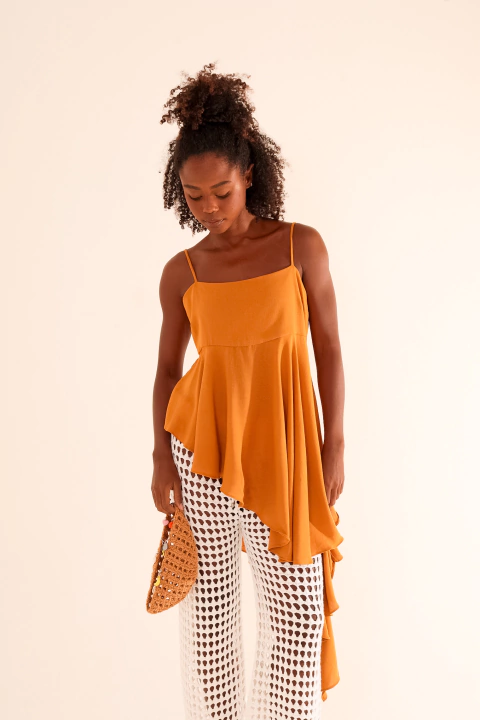 BLUSA VENTANIA MOSTARDA