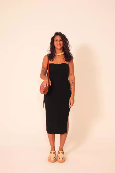 VESTIDO MEDITERRÂNEO PRETO