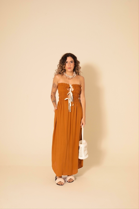 VESTIDO RIOS CARAMELO