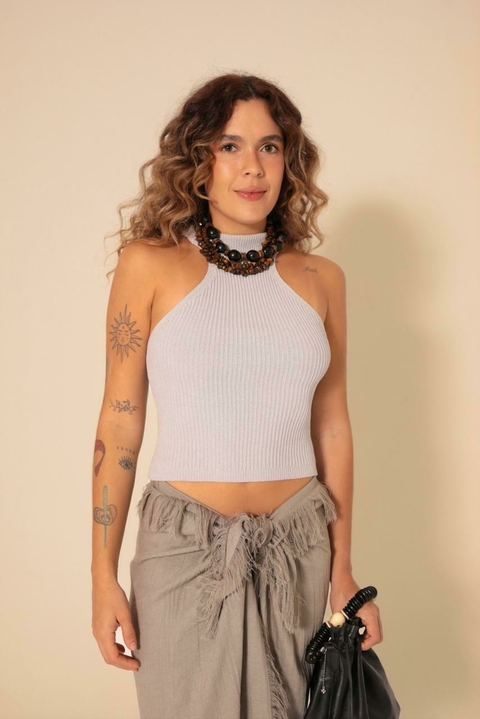 REGATA GOLA ALTA CINZA