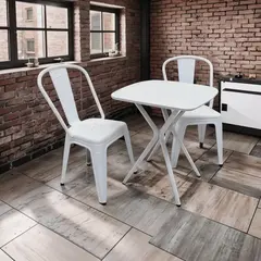 MESA TOLIX NEGRA o BLANCA 60X60 POLIPROPILENO ALTA RESISTENCIA. 20%OFF EFECTIVO en internet