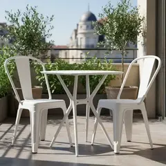 MESA TOLIX NEGRA o BLANCA 60X60 POLIPROPILENO ALTA RESISTENCIA. 20%OFF EFECTIVO - tienda online