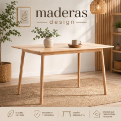Mesa Brescia madera de Haya. - comprar online