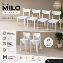 Silla Milo Design set de 6 sillas. 20% OFF en efectivo. - comprar online