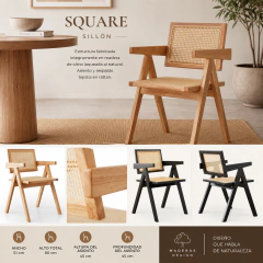 Sillon Square color madera, 20% de descuento en efectivo!