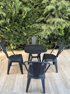 MESA TOLIX NEGRA o BLANCA 60X60 POLIPROPILENO ALTA RESISTENCIA. 20%OFF EFECTIVO en internet