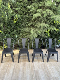Silla Tolix fibra de vidrio y polipropileno, alta resistencia x 4 unidades. 20% OFF en efectivo. - comprar online