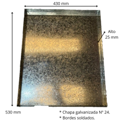 Bandeja de chapa GALVANIZADA - comprar online