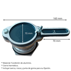 Canillas de aluminio de 2" AZULES - comprar online