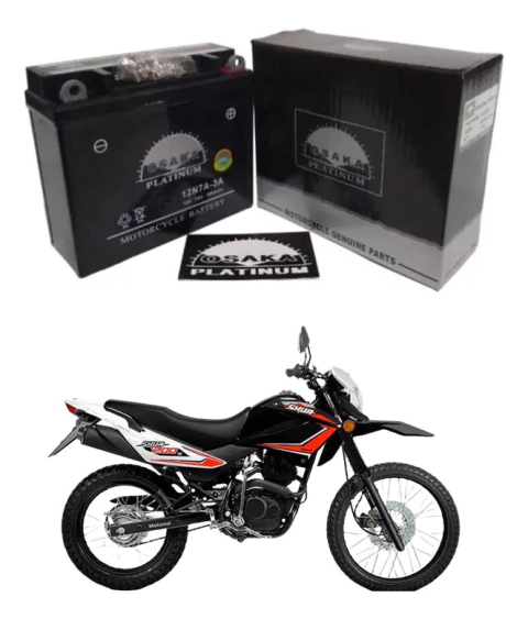 Bateria De Moto 12n7a-3a Gel Motomel Skua 200 Osaka