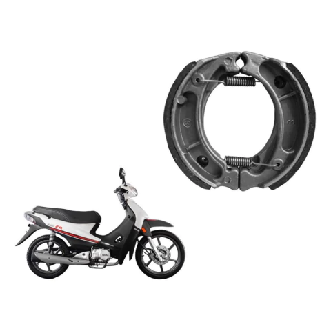 Zapata De Freno Zanella Zb110 110mm Resorte Cruzado Oferta!!