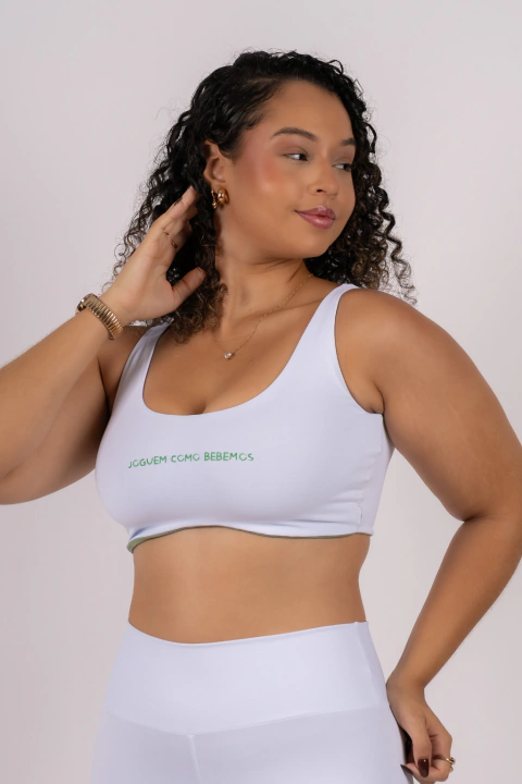 TOP DUPLO BRANCO E VERDE