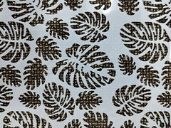 Stencil folhas costela de adão 38x17,5cm - comprar online