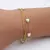 Pulsera Doble Dorada y Perlas Corazón - comprar online