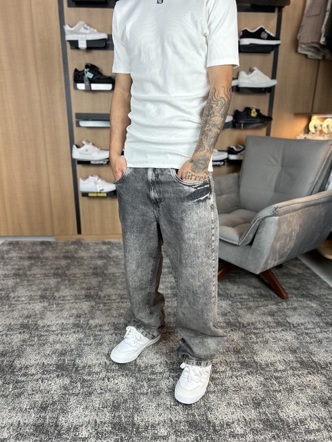 Calça jeans baggy black stone - comprar online