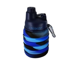 Botella CRESKO SILICONA PLEGABLE NEGRO Y AZUL - comprar online