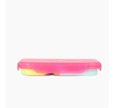 LUNCHERA FOOTY SILICONA PLEGABLE ROSA COMBINADA en internet