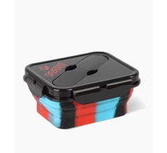 LUNCHERA FOOTY SILICONA PLEGABLE COMBINADA