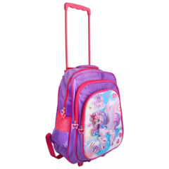 MOCHILA CON CARRO 18" UNICORNIO 3 CIERRES - Ábrete Sésamo