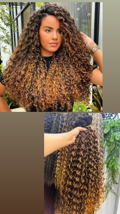 CABELO IMPORTADO E HUMANIZADO MARROM ACOBREADO NOME : BRUNA cor HL433