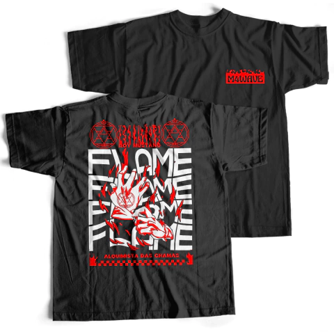 Camiseta Preta - Flame