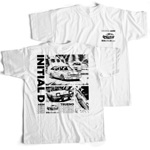 Camiseta Branca - Initial D