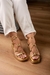 Imagem do Sandália Feminina Flatform Eva Dourado