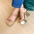 Sandália Strass Plataforma Feminina Dourado - comprar online