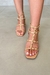 Sandália Lara Salto Bloco Nude - Loloa Shoes - Calçados Femininos