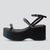 Sandália Strass Plataforma Feminina Preto - Loloa Shoes - Calçados Femininos