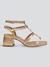 Sandália Lara Salto Bloco Dourado - comprar online