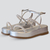 Sandália Feminina Flatform Isa Prata