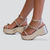 Sandália Strass Plataforma Feminina Prata