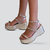 Sandália Strass Plataforma Feminina Prata