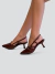 Slingback Feminino Verniz Marsala