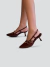 Slingback Feminino Verniz Marsala - Loloa Shoes - Calçados Femininos