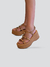 Sandália Plataforma Feminina Livia Caramelo - comprar online